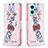 Custodia Portafoglio In Pelle Fantasia Modello Cover con Supporto B01F per Oppo A96 4G