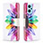 Custodia Portafoglio In Pelle Fantasia Modello Cover con Supporto B01F per Oppo A96 4G Multicolore