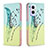 Custodia Portafoglio In Pelle Fantasia Modello Cover con Supporto B01F per Oppo A96 5G Verde Pastello