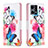 Custodia Portafoglio In Pelle Fantasia Modello Cover con Supporto B01F per Oppo F21 Pro 4G