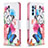 Custodia Portafoglio In Pelle Fantasia Modello Cover con Supporto B01F per Oppo Reno6 Pro 5G India