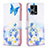 Custodia Portafoglio In Pelle Fantasia Modello Cover con Supporto B01F per Oppo Reno7 4G Blu