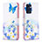 Custodia Portafoglio In Pelle Fantasia Modello Cover con Supporto B01F per Oppo Reno7 5G