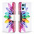 Custodia Portafoglio In Pelle Fantasia Modello Cover con Supporto B01F per Oppo Reno7 Pro 5G Multicolore