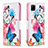 Custodia Portafoglio In Pelle Fantasia Modello Cover con Supporto B01F per Realme 7i RMX2193