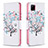 Custodia Portafoglio In Pelle Fantasia Modello Cover con Supporto B01F per Realme 7i RMX2193 Bianco