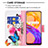 Custodia Portafoglio In Pelle Fantasia Modello Cover con Supporto B01F per Realme 8 Pro