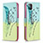 Custodia Portafoglio In Pelle Fantasia Modello Cover con Supporto B01F per Realme C20 Verde Pastello