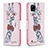 Custodia Portafoglio In Pelle Fantasia Modello Cover con Supporto B01F per Realme C21