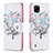 Custodia Portafoglio In Pelle Fantasia Modello Cover con Supporto B01F per Realme C21 Bianco