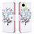 Custodia Portafoglio In Pelle Fantasia Modello Cover con Supporto B01F per Realme C30s Bianco