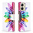 Custodia Portafoglio In Pelle Fantasia Modello Cover con Supporto B01F per Realme C33 (2023) Multicolore