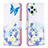 Custodia Portafoglio In Pelle Fantasia Modello Cover con Supporto B01F per Realme C35 Blu