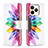 Custodia Portafoglio In Pelle Fantasia Modello Cover con Supporto B01F per Realme C51 Multicolore