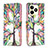 Custodia Portafoglio In Pelle Fantasia Modello Cover con Supporto B01F per Realme C53 India