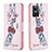 Custodia Portafoglio In Pelle Fantasia Modello Cover con Supporto B01F per Realme GT Neo3 5G