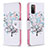 Custodia Portafoglio In Pelle Fantasia Modello Cover con Supporto B01F per Samsung Galaxy A02s Bianco