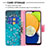 Custodia Portafoglio In Pelle Fantasia Modello Cover con Supporto B01F per Samsung Galaxy A03