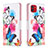 Custodia Portafoglio In Pelle Fantasia Modello Cover con Supporto B01F per Samsung Galaxy A03