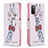 Custodia Portafoglio In Pelle Fantasia Modello Cover con Supporto B01F per Samsung Galaxy A03s