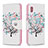 Custodia Portafoglio In Pelle Fantasia Modello Cover con Supporto B01F per Samsung Galaxy A10e Bianco