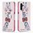 Custodia Portafoglio In Pelle Fantasia Modello Cover con Supporto B01F per Samsung Galaxy A13 5G Rosa