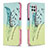 Custodia Portafoglio In Pelle Fantasia Modello Cover con Supporto B01F per Samsung Galaxy A22 4G Verde Pastello