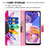 Custodia Portafoglio In Pelle Fantasia Modello Cover con Supporto B01F per Samsung Galaxy A23 4G