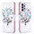 Custodia Portafoglio In Pelle Fantasia Modello Cover con Supporto B01F per Samsung Galaxy A73 5G Bianco
