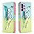 Custodia Portafoglio In Pelle Fantasia Modello Cover con Supporto B01F per Samsung Galaxy A73 5G Verde Pastello