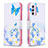 Custodia Portafoglio In Pelle Fantasia Modello Cover con Supporto B01F per Samsung Galaxy F54 5G Blu