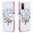 Custodia Portafoglio In Pelle Fantasia Modello Cover con Supporto B01F per Samsung Galaxy M02s Bianco