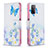 Custodia Portafoglio In Pelle Fantasia Modello Cover con Supporto B01F per Samsung Galaxy M02s Blu