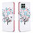 Custodia Portafoglio In Pelle Fantasia Modello Cover con Supporto B01F per Samsung Galaxy M33 5G Bianco