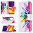 Custodia Portafoglio In Pelle Fantasia Modello Cover con Supporto B01F per Samsung Galaxy M54 5G