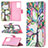 Custodia Portafoglio In Pelle Fantasia Modello Cover con Supporto B01F per Samsung Galaxy Note 20 Ultra 5G