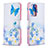 Custodia Portafoglio In Pelle Fantasia Modello Cover con Supporto B01F per Samsung Galaxy Note 20 Ultra 5G Blu