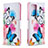 Custodia Portafoglio In Pelle Fantasia Modello Cover con Supporto B01F per Samsung Galaxy Note 20 Ultra 5G Colorato