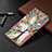 Custodia Portafoglio In Pelle Fantasia Modello Cover con Supporto B01F per Samsung Galaxy S21 FE 5G Verde