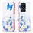 Custodia Portafoglio In Pelle Fantasia Modello Cover con Supporto B01F per Vivo Y02t Blu