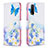 Custodia Portafoglio In Pelle Fantasia Modello Cover con Supporto B01F per Vivo Y12G Blu