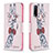 Custodia Portafoglio In Pelle Fantasia Modello Cover con Supporto B01F per Vivo Y12G Rosa