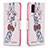 Custodia Portafoglio In Pelle Fantasia Modello Cover con Supporto B01F per Vivo Y53s NFC Rosa
