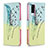 Custodia Portafoglio In Pelle Fantasia Modello Cover con Supporto B01F per Vivo Y53s NFC Verde Pastello