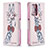 Custodia Portafoglio In Pelle Fantasia Modello Cover con Supporto B01F per Xiaomi Mi 11T 5G Rosa