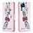 Custodia Portafoglio In Pelle Fantasia Modello Cover con Supporto B01F per Xiaomi Mi 12T Pro 5G Rosa