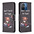 Custodia Portafoglio In Pelle Fantasia Modello Cover con Supporto B01F per Xiaomi Poco C55