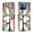 Custodia Portafoglio In Pelle Fantasia Modello Cover con Supporto B01F per Xiaomi Poco C55 Verde