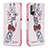 Custodia Portafoglio In Pelle Fantasia Modello Cover con Supporto B01F per Xiaomi POCO M3 Pro 5G Rosa