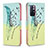Custodia Portafoglio In Pelle Fantasia Modello Cover con Supporto B01F per Xiaomi Poco M4 Pro 5G Verde Pastello